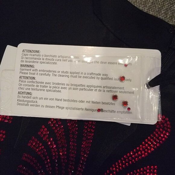 Versace Collection Women's Black & Red Barocco Sleeveless Midi Dress SZ … - Picture 8 of 11